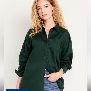 Oversized Button-Down Boyfriend Shirt